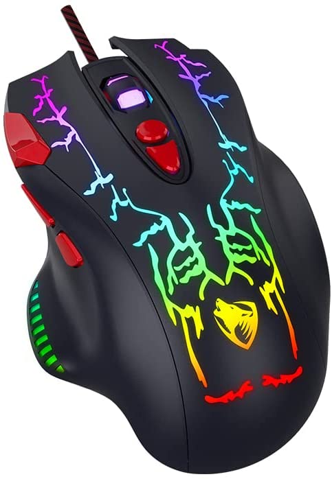 T-WOLF G550 THUNDERWOLF RGB Gaming Mouse - 6400DPI - Chroma RGB Backlit - 7 Programmable Buttons | Black