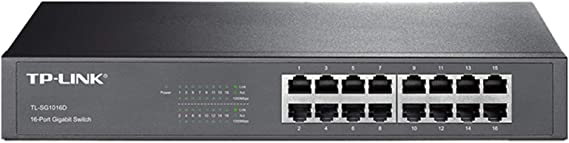 TP-LINK 16 Port Gigabit Ethernet, Black - TL-SG1016D