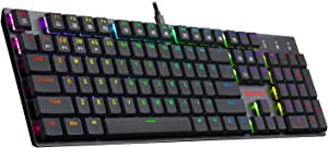 REDRAGON K535 APAS Gaming Mechanical Keyboard - Low Profile Blue Switches -Black