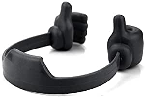 Silicone Thumbs-up Phone Stand, Tablet Stand, Multi-Angle Portable Desktop OK Stands - Black(one year gurantee) (one year warranty)