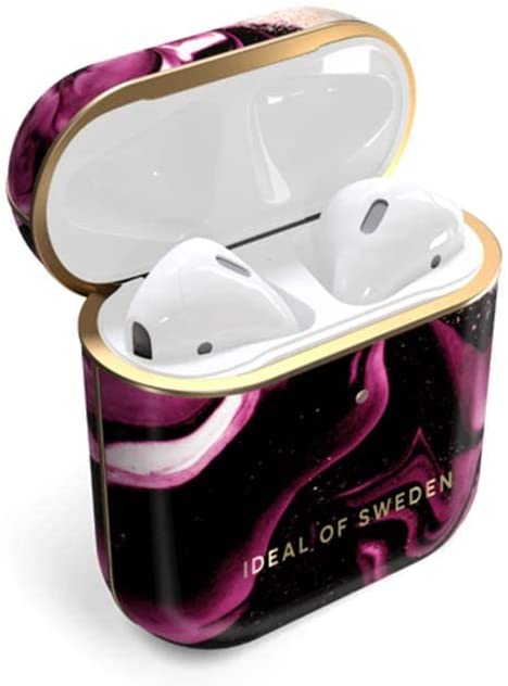 Fashion AirPods Case Golden Ruby Marble