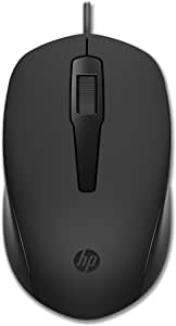 HP 150 Wired Mouse- Elegant Ergonomic Design, 1600 DPI Optical Tracking, USB Plug & Play / 3 Years Warranty (240J6AA), Black