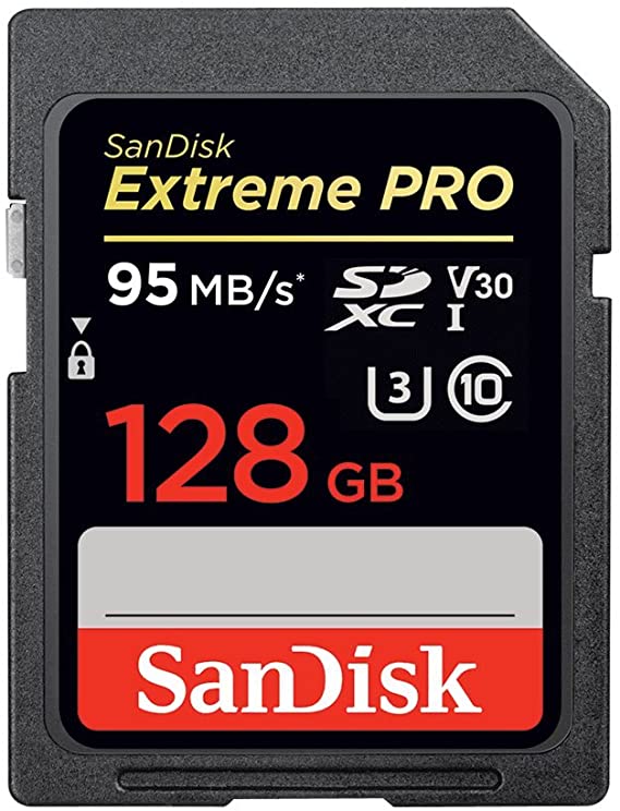 Sandisk SDSDXXG-128G-ANCIN Extreme Pro - Flash memory Card - 128 GB - SDXC UHS-I - black, Gray, Red, White, Yellow