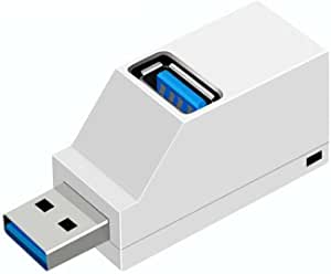 USB 3.0 2.0 Hub splitter 3 ports Adapter Mini Extender Box For PC Laptop Mac book Phone High Speed U Disk Reader Accessories (white)