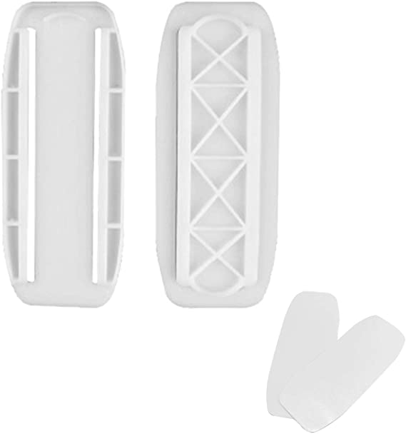 HEIGOO Power Srip Socket Holder,Self Adhesive Wall Mounted Socket Fixer,Use for Smooth Mirror, Flat Stainless Steel,Ceramic Tiles,Plastic,Acrylic,Laminated Base