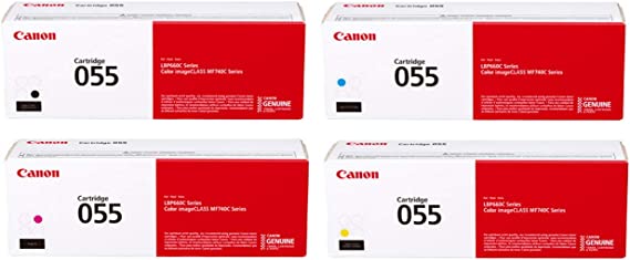 Canon Genuine 055 Complete 4-Color Toner Cartridge Set (CRG-055)