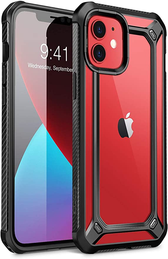 SupCase Unicorn Beetle EXO Series Case for iPhone 12 Mini (2020 Release) 5.4 Inch, Premium Hybrid Protective Clear Bumper Case (Black)