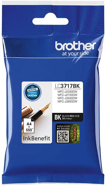 Brother Genuine LC3717BK High Yield Black Printer Ink Cartridge