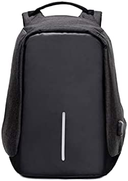 Anti Theft Travel Back Pack with USB Charging Port Business computer backpack - Black