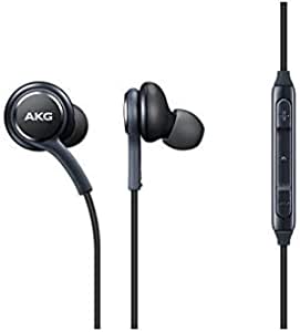 K88 Two (2) Earbuds Stereo Headphones for Samsung Galaxy S8 S9 S10 S8 Plus S9 Plus S10 Plus S10e Plus Cable Microphone and Volume Buttons (Black)