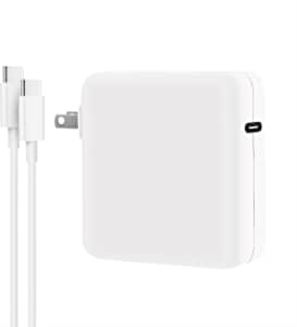 CZRR 96W USB C MacBook Pro Charger Compatible with Mac Book Pro 13, 14, 15, 16 Inch, MacBook Air 13 Inch, iPad Pro, Fast Charge Power Adapter Thunder Bolt 3 with USB-C to C Charge Cable (6.6ft/2.2m)