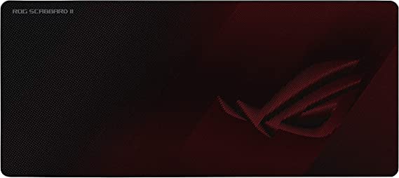 ASUS ROG Scabbard II Extended Gaming Mouse Pad | Nano Technology Smooth Glide Tracking | Protective Coating for Water, Oil, Dust-Repelling Surface | Anti-Fray Flat-Stitched Edges | Non-Slip Rubber Bas