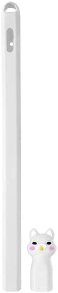 Coteetci (2-C) Pencil 2 Silicone Cover, Stylus Kitty Cartoon Pen Case For Apple Pencil 2 - White