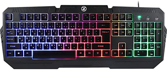 Techno Zone E2 Gaming Membrane Keyboard | Rainbow Backlit Light Effects | HighEnd