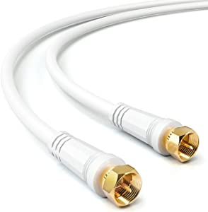 Satellite Cable & Receiver White, Italian Model 20Meters W/Connections High Grade Quality!!