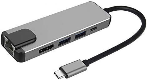 USB Type-C Adapter with Charging Port, Ethernet, 4K HDMI, 2 USB 3.0 Ports (YME-66LAN)