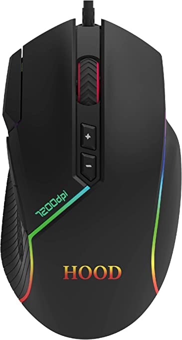 HOOD M8800 Gaming USB Mouse/7200 DPI/RGB/8 Keys/Programmable/CD/2Y