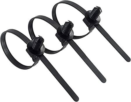 Benliu 20Pcs Cable Zip Ties, 8.3x0.2 inch Heavy Duty Nylon Push Mount Self Locking Assortment for Indoor Wire Tying