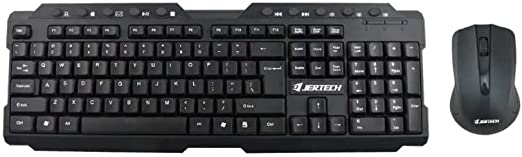 JERTECH Wireless Keyboard + Mouse Combo Pack(AR+Eng) - KM200