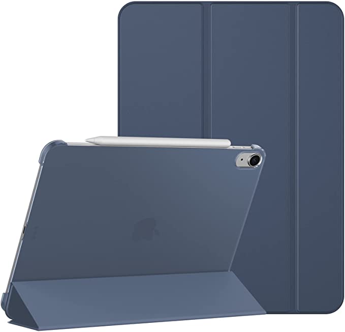JETech Case for iPad Air 5/4 (2022/2020 5th/4th Generation 10.9-Inch), Slim Stand Hard Back Shell Cover with Auto Wake/Sleep (Navy)