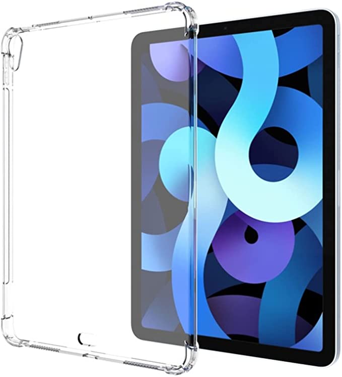 Clear Case for 10.9" iPad Air 5th Generation 2022 / iPad Air 4th Generation 2020, Support Apple Pencil 2nd Gen Charging, Anti-Yellowing Slim Lightweight Silicon Back Cover for iPad Air 4/5 10.9 inch