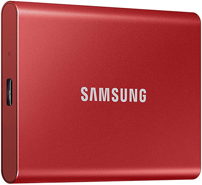 SAMSUNG T7 Portable SSD 1TB - Up to 1050MB/s - USB 3.2 External Solid State Drive, RED (MU-PC1T0T/AM)