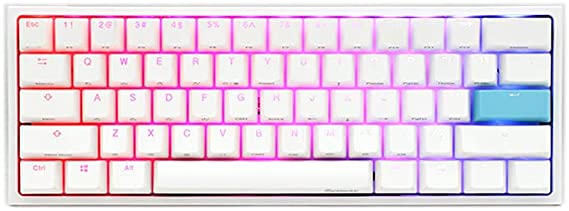 Ducky One 2 Mini Pure White - RGB LED 60% Double Shot PBT Mechanical Keyboard (Cherry MX Red)