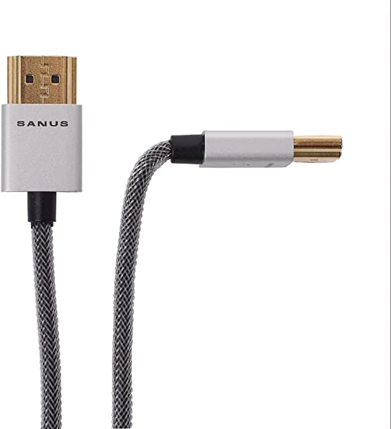 Sanus Super Slim 8' HDMI Cable - 8 Feet - 18 Gbps High-Speed Supports Full 1080P, 4K, UltraHD, 3D, Ethernet, and Audio Return Channel - SOA-SH8