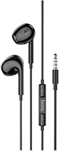 HOCO M1 Max crystal - wired Earphone with Mic (Length: 1.2m, Plug: 3.5mm) Compabitle with iPhone Samsung Xiaomi Oppo - Black