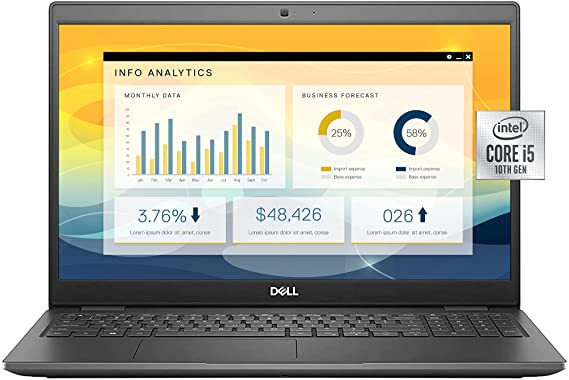 Dell Latitude 3510 High Performance Business Laptop, 15.6" HD Screen, Intel Core i5-10210U Processor 1.6GHz to 4.2GHz, 16GB RAM, 512GB SSD, Webcam, Wi-Fi 6, Type-C, Windows 10 Pro