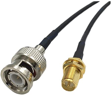 OHM - BNC male To RP-SMA female cable RG58 50ohm 1.5 Meter length