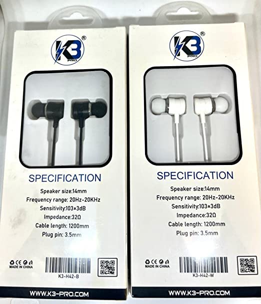 K3 PRO Earbuds Black| White