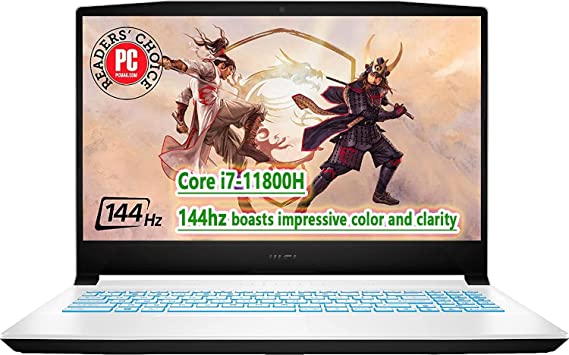 MSI Sword 15 A11UD Gaming Laptop ( 11th Intel Core i7-11800H- RAM 8GB -HARD 512SSD -VAG GeForce RTX 3050TI With 4GB GDDR6 -Display 15.6 FHD 144HZ- Color White - OS Windows 10 )