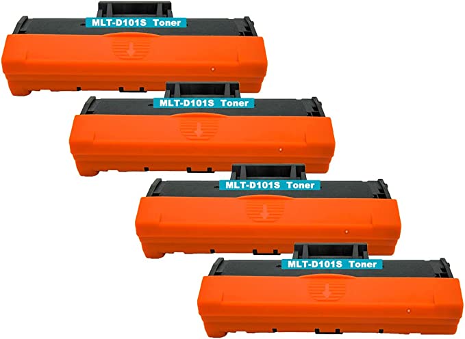 InkSpire 4PK MLT-D101S High Yield Toner MLT D101S for Samsung SCX-3405FW ML-2165 ML-2160 ML-2165W SCX-3405W SCX-3405 ML-2161 ML-2168W SCX-3400F SCX-3400FW SCX-3401 SCX-3401FH SCX-3406W SCX-3400