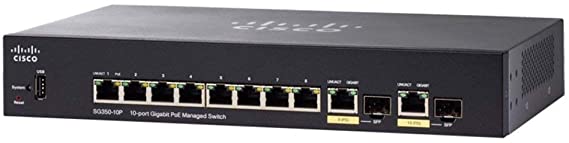 CISCO SYSTEMS Sg350-10P 10-Port Gigabit Managed Switch