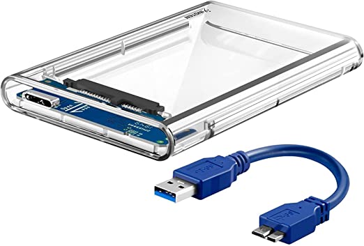 Tobo USB 3.0 HDD Case Box Hard Drive Enclosure Compatible with 2.5-inch SATA HDD Enclosure Universal Transparent