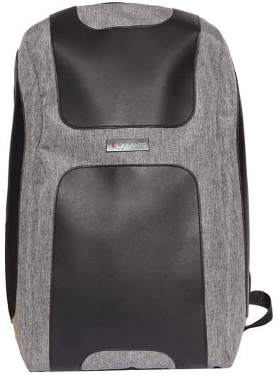 Laptop Backpack Compartment Exterior Compartment Pocket Water Proof Leather 15.6 - Grey Black