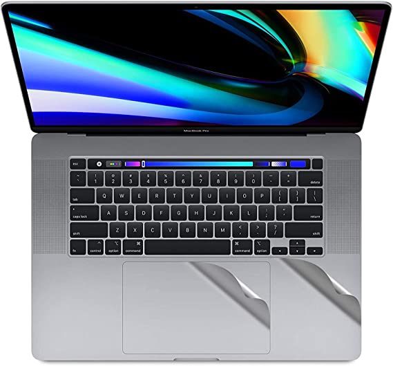 Palm Rest Cover with Trackpad Protector Sticker Skin for MacBook Pro 16 Inch 2019 Release A2141 with Touch Bar & Touch ID A2141 Laptop Trackpad Protector, Gray