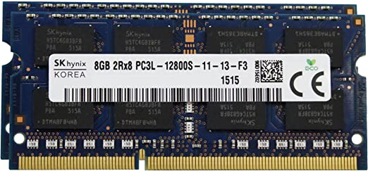 Factory Genuine 16GB (2x8GB) Compatible for Dell Alienware, Inspiron, Latitude, Optiplex, Precision, Vostro DDR3L 1600Mhz PC3L-12800 SODIMM 2Rx8 CL11 1.35v Laptop Memory Upgrade RAM P/N SNPN2M64C/8G