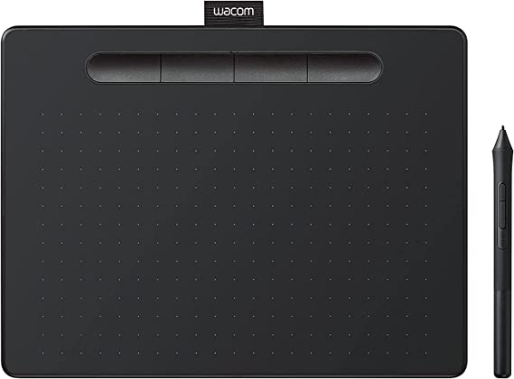 Wacom Intuos Medium CTL-6100/K0-BX Digital Graphics Pen Tablet for Drawing (Black) Medium (10.4-inch x 7.8-inch) | Battery Free Pen with 4096 Pressure | Compatible with Windows, Mac & Android