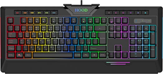 HOOD K1000 Gaming Semi Mechanical Keyboard/RGP/Anti Ghost/7G-KEYS/2Y