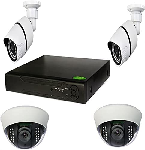 4 Indoor and Outdoor Security Cameras with DVR Recorder - Night Vision , 2724301265910