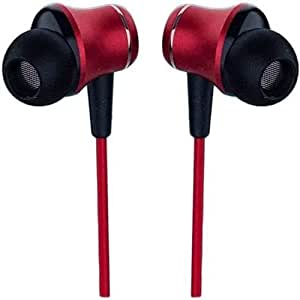 Set Of 2 Celebrat G5 Stereo Wired Earphone With Microphone - Red