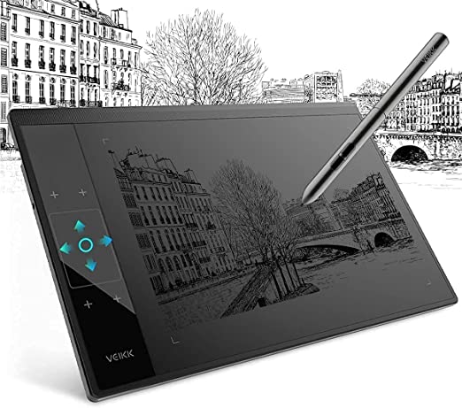 VEIKK A30 Graphics Tablets with Unique Touch Pad, 4 Hot Keys and 8192 Level Pen, 10x6 Inch Graphics Tablet for Office, E-Learning, Signature, OSU, Anime