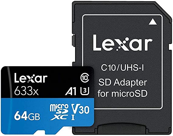 Lexar microSDXC Card 64GB UHS-I High-Performance 633x U3 100MB/s