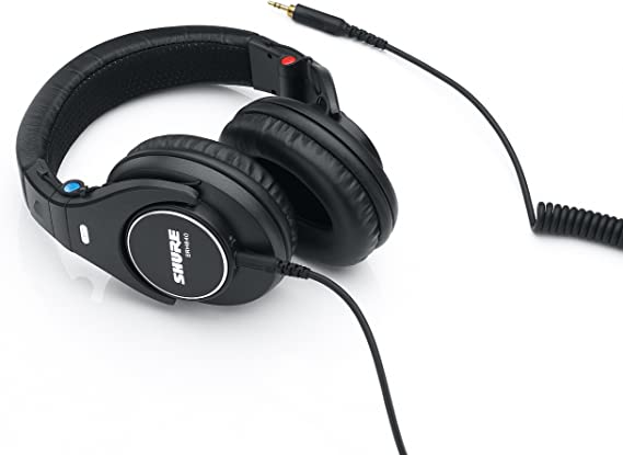 Shure SRH840-E Professional Closed-Back Studio and Hi-Fi Headphones, Preciesly Tailored Frequency Response for Rich Bass, Clear Mid-Range and Extended Highs, Detachable Cable, Collapsible, Black