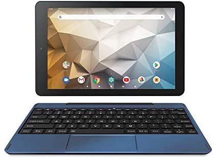 RCA 10 Atlas pro 2 in 1 laptop & tablet Quad-Core 2GB RAM 32GB Storage IPS HD Touchscreen WiFi Bluetooth with Detachable Keyboard Android 9 Pie (10", Navy)