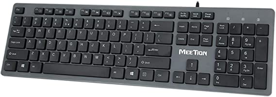 Meetion MT-K841 USB Wired Ultrathin Keyboard-Black