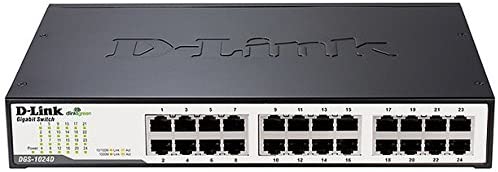 D-Link - DGS-1024D/E - 24-port 10/100/1000Base-T Unmanaged Green Desktop Gigabit Switch