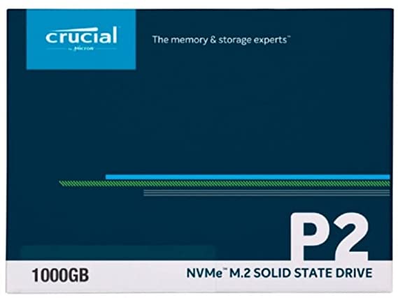 SSD Crucial 1TB M.2 P2 NVMe SOLID STATE DRIVE